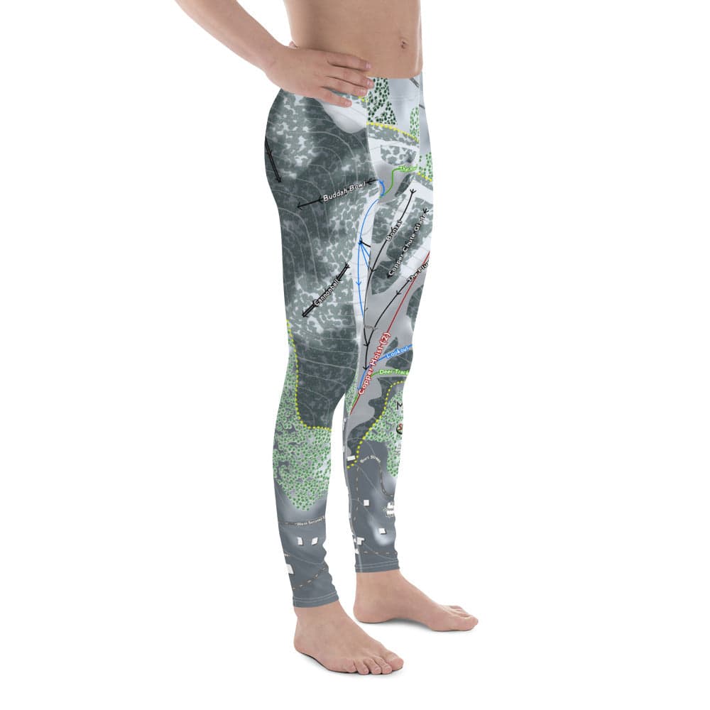 Mont Ripley, Michigan Ski Trail Map Men's Base Layer Bottom - Powderaddicts