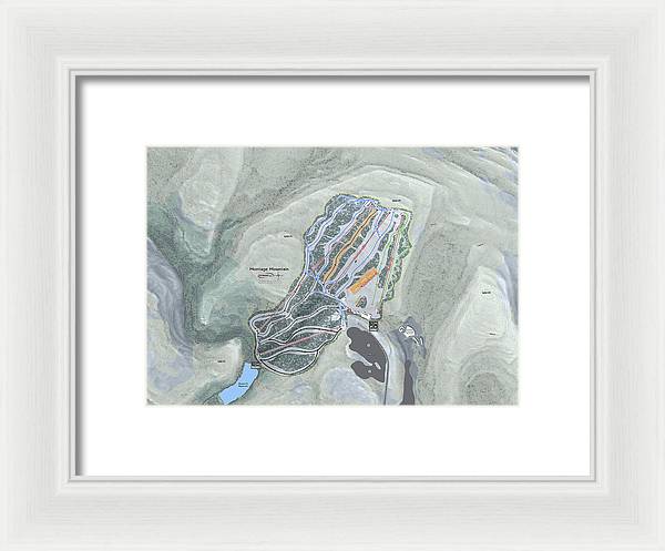 Montage Mountain Ski Trail Map - Framed Print - Powderaddicts
