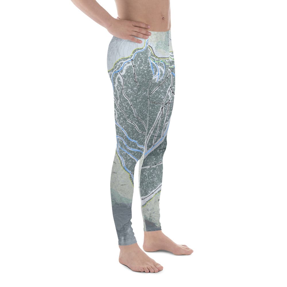 Moose Mountain, Alaska Ski Trail Map Men's Base Layer Bottom - Powderaddicts