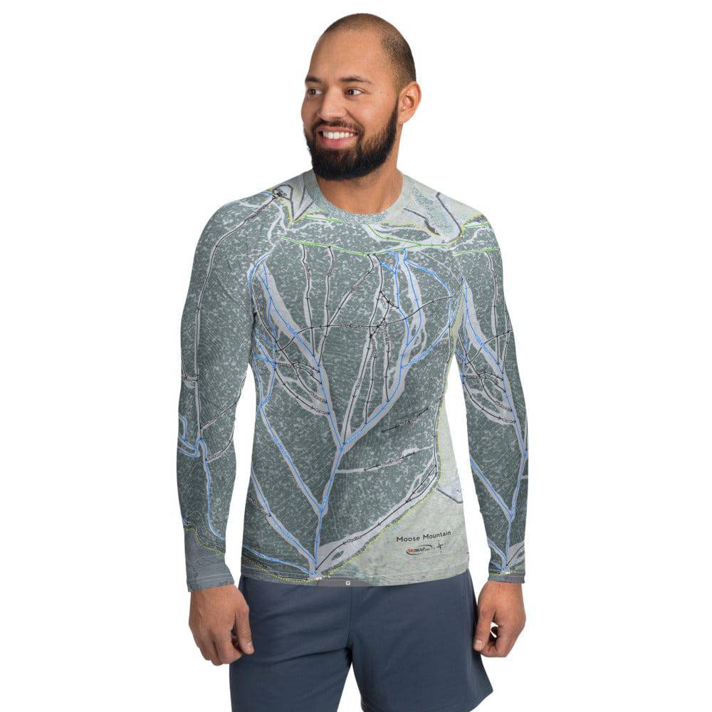 Moose Mountain, Alaska Ski Trail Map Men's Base Layer Top