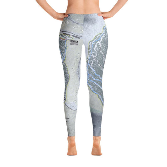 Moose Mountain, Alaska Ski Trail Map Women's Base Layer Bottom - Powderaddicts