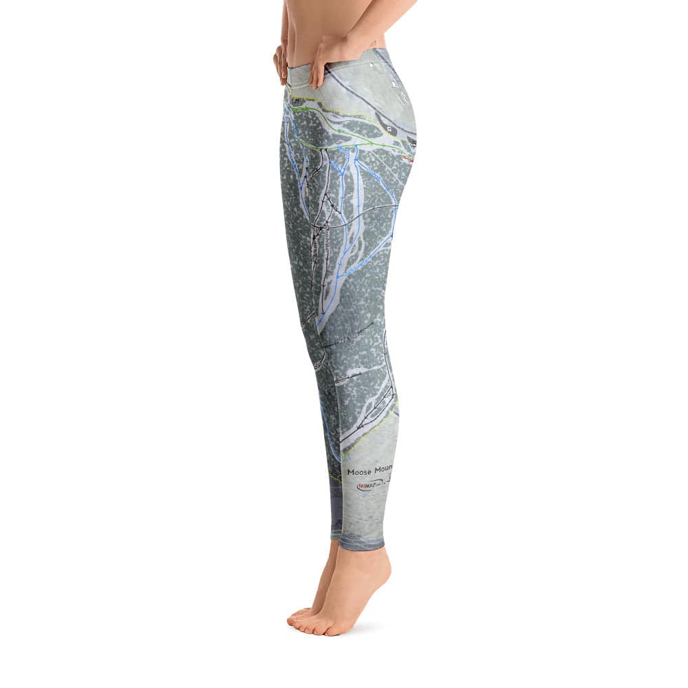 Moose Mountain, Alaska Ski Trail Map Women's Base Layer Bottom - Powderaddicts