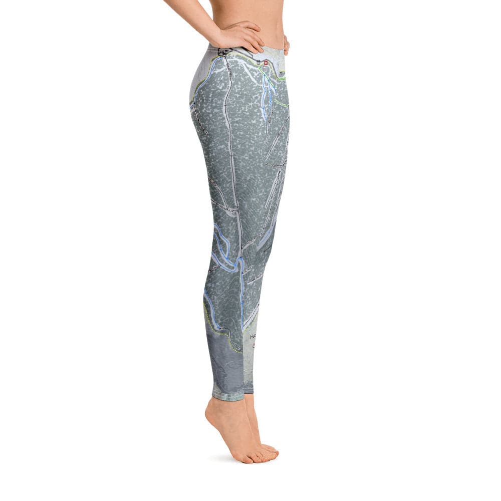 Moose Mountain, Alaska Ski Trail Map Women's Base Layer Bottom - Powderaddicts