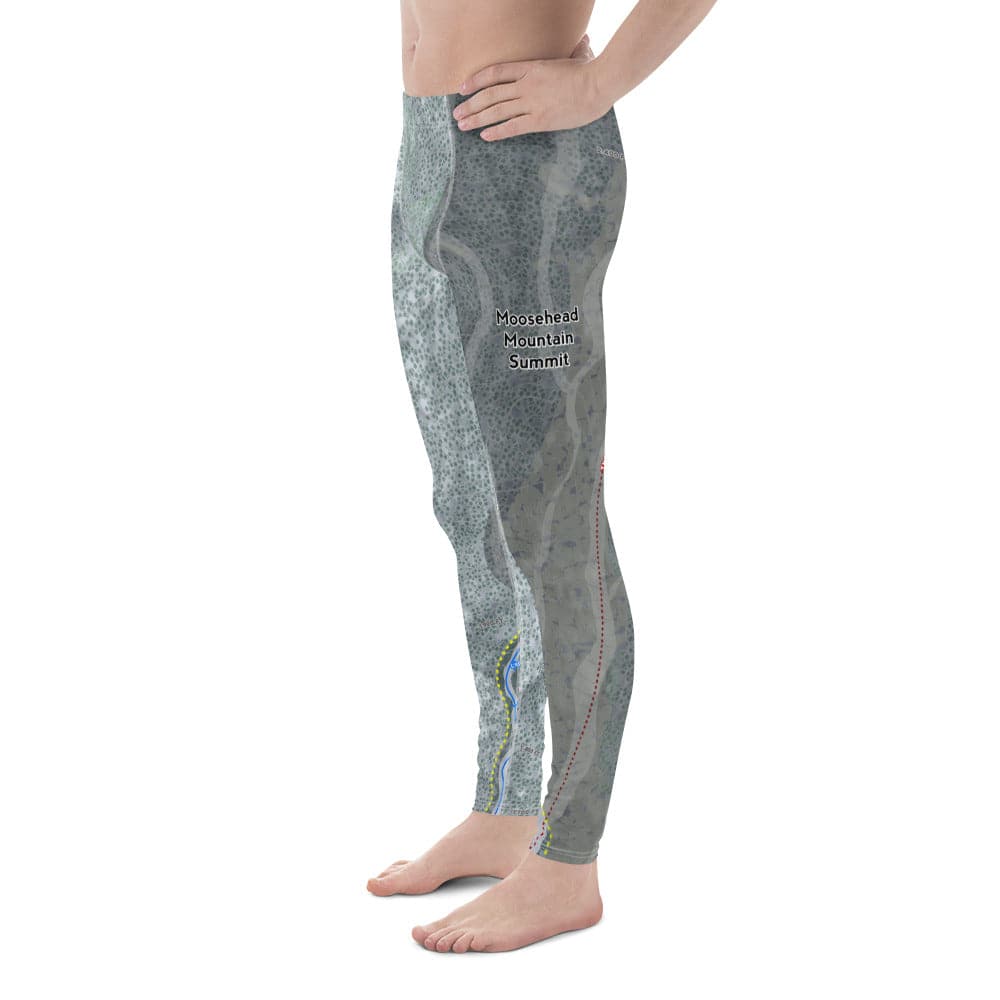 Moosehead Mountain, Maine Ski Trail Map Men&#39;s Base Layer Bottom - Powderaddicts