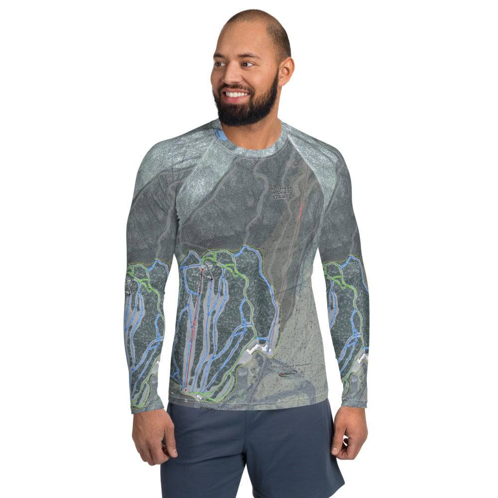 Moosehead Mountain, Maine Ski Trail Map Men's Base Layer Top
