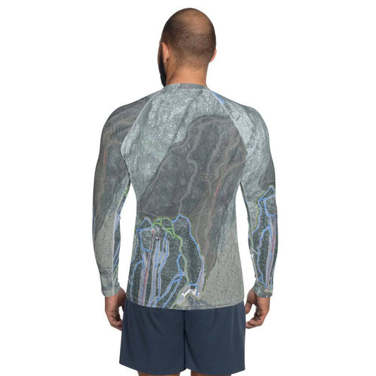 Moosehead Mountain, Maine Ski Trail Map Men's Base Layer Top - Powderaddicts