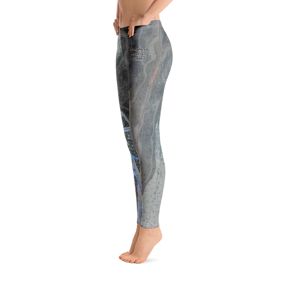 Moosehead Mountain, Maine Ski Trail Map Women's Base Layer Bottom - Powderaddicts