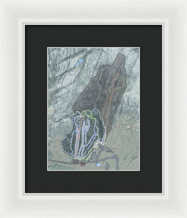 Moosehead Mountain Ski Trail Map - Framed Print - Powderaddicts