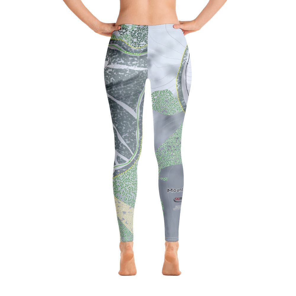 Mount Ashwabay, Wisconsin Ski Trail Map Women's Base Layer Bottom - Powderaddicts