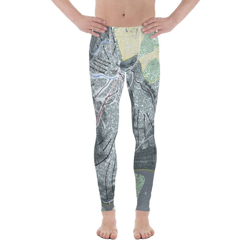 Mount Bohemia, Michigan Ski Trail Map Men's Base Layer Bottom