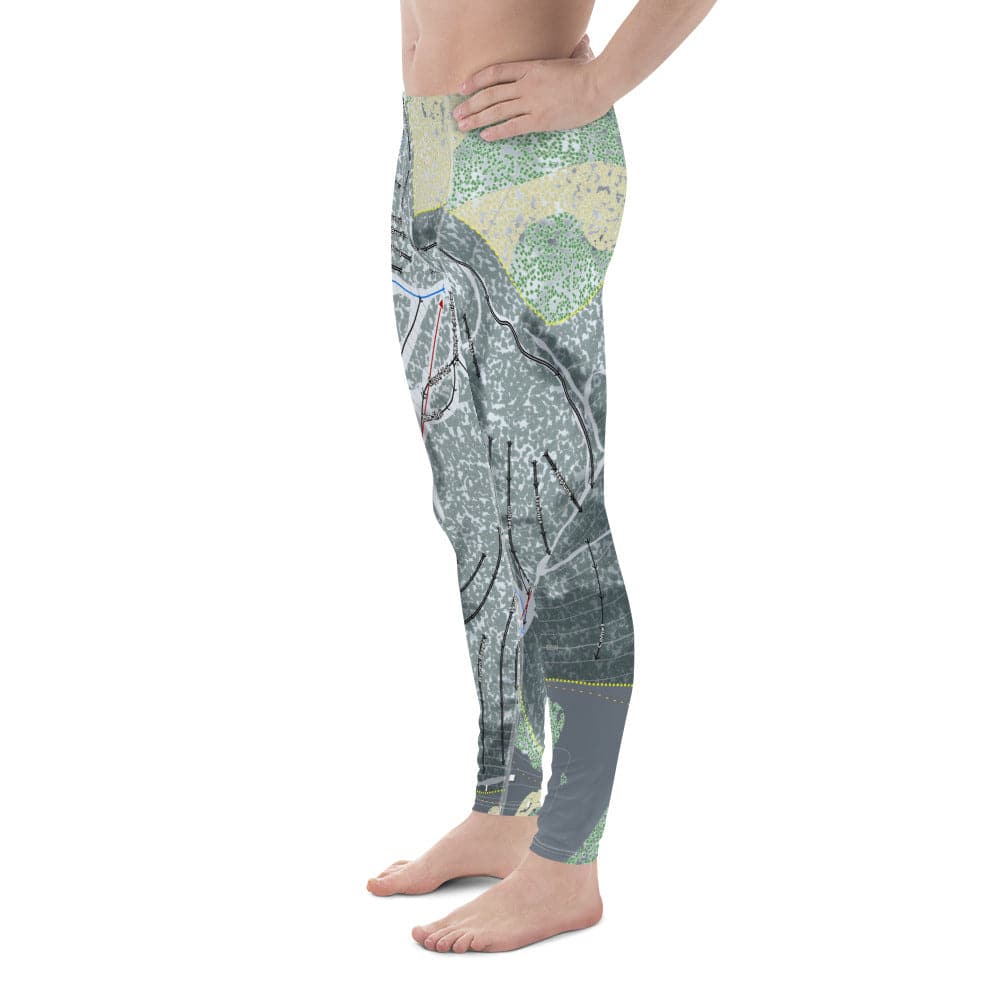 Mount Bohemia, Michigan Ski Trail Map Men's Base Layer Bottom - Powderaddicts