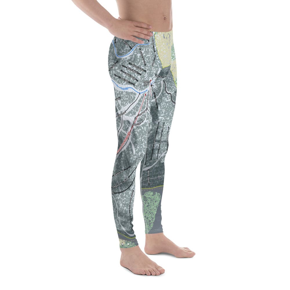 Mount Bohemia, Michigan Ski Trail Map Men's Base Layer Bottom - Powderaddicts