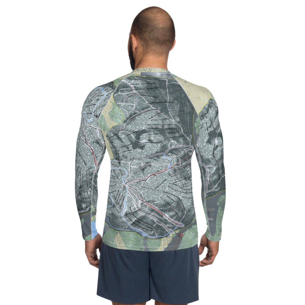 Mount Bohemia, Michigan Ski Trail Map Men's Base Layer Top - Powderaddicts