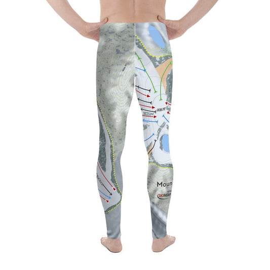 Mount Kato, Minnesota Ski Trail Map Men's Base Layer Bottom - Powderaddicts
