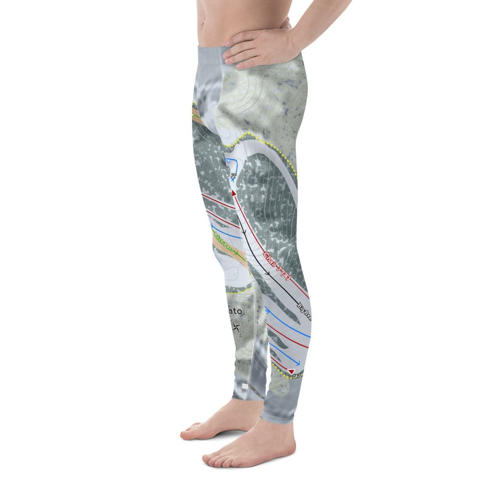 Mount Kato, Minnesota Ski Trail Map Men&#39;s Base Layer Bottom - Powderaddicts