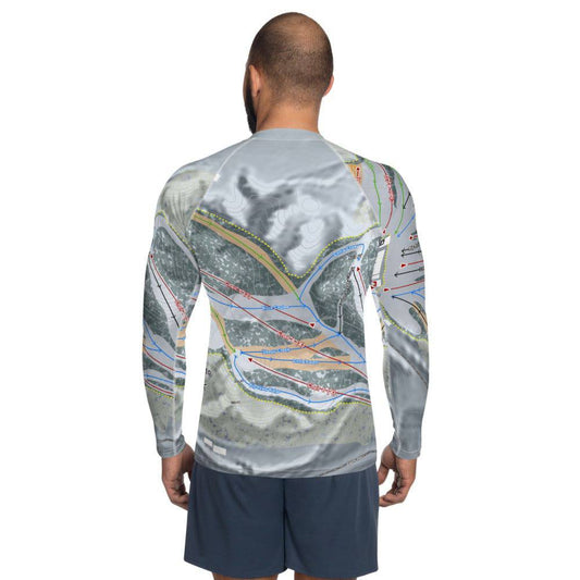 Mount Kato, Minnesota Ski Trail Map Men's Base Layer Top - Powderaddicts
