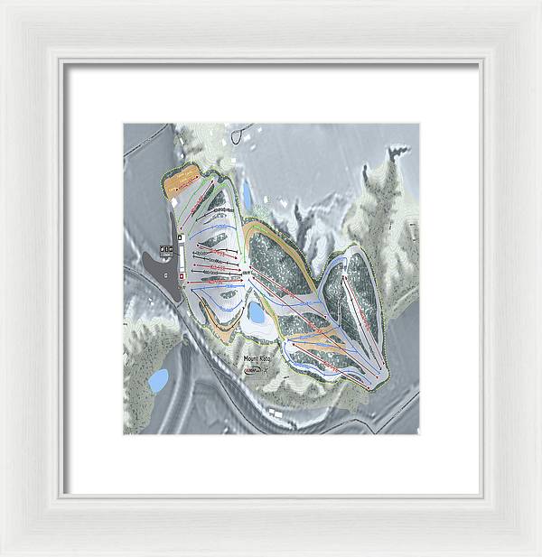 Mount Kato Ski Trail Map - Framed Print - Powderaddicts