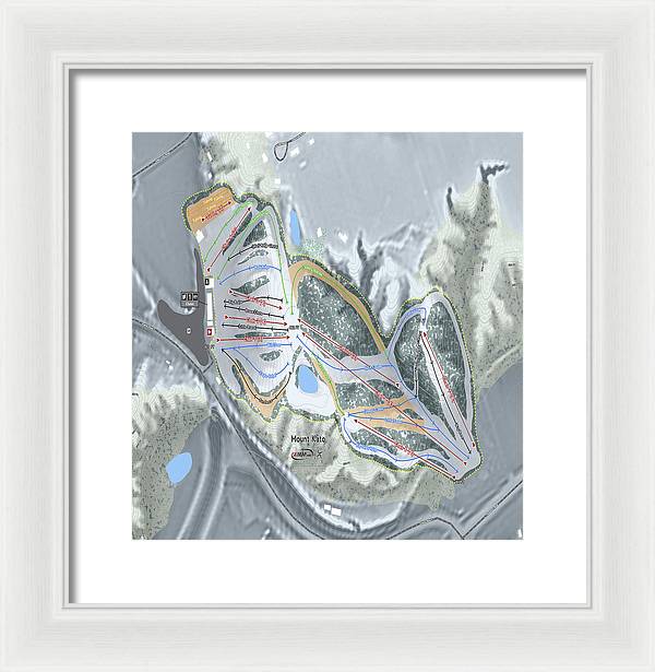 Mount Kato Ski Trail Map - Framed Print - Powderaddicts