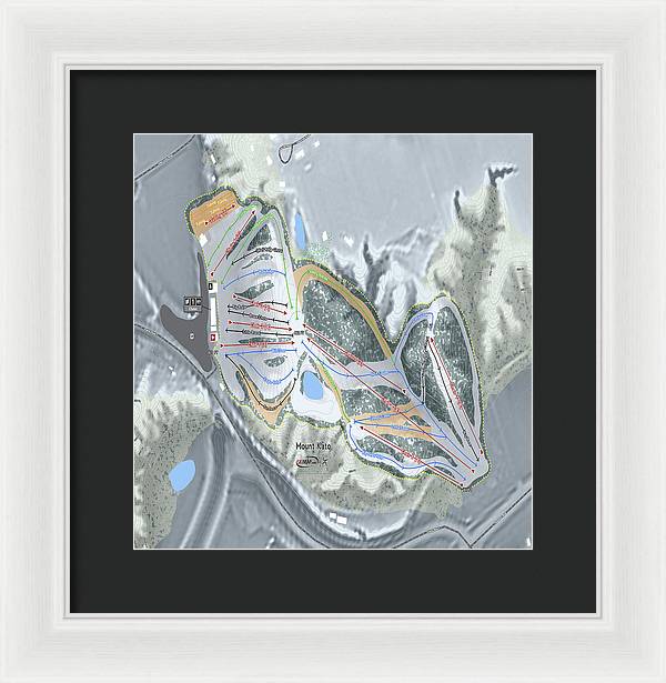 Mount Kato Ski Trail Map - Framed Print - Powderaddicts