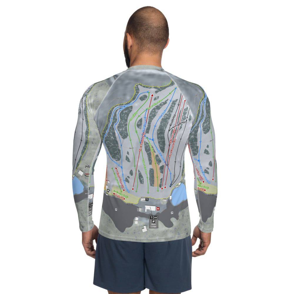 Mount Peter, New York Ski Trail Map Men's Base Layer Top - Powderaddicts
