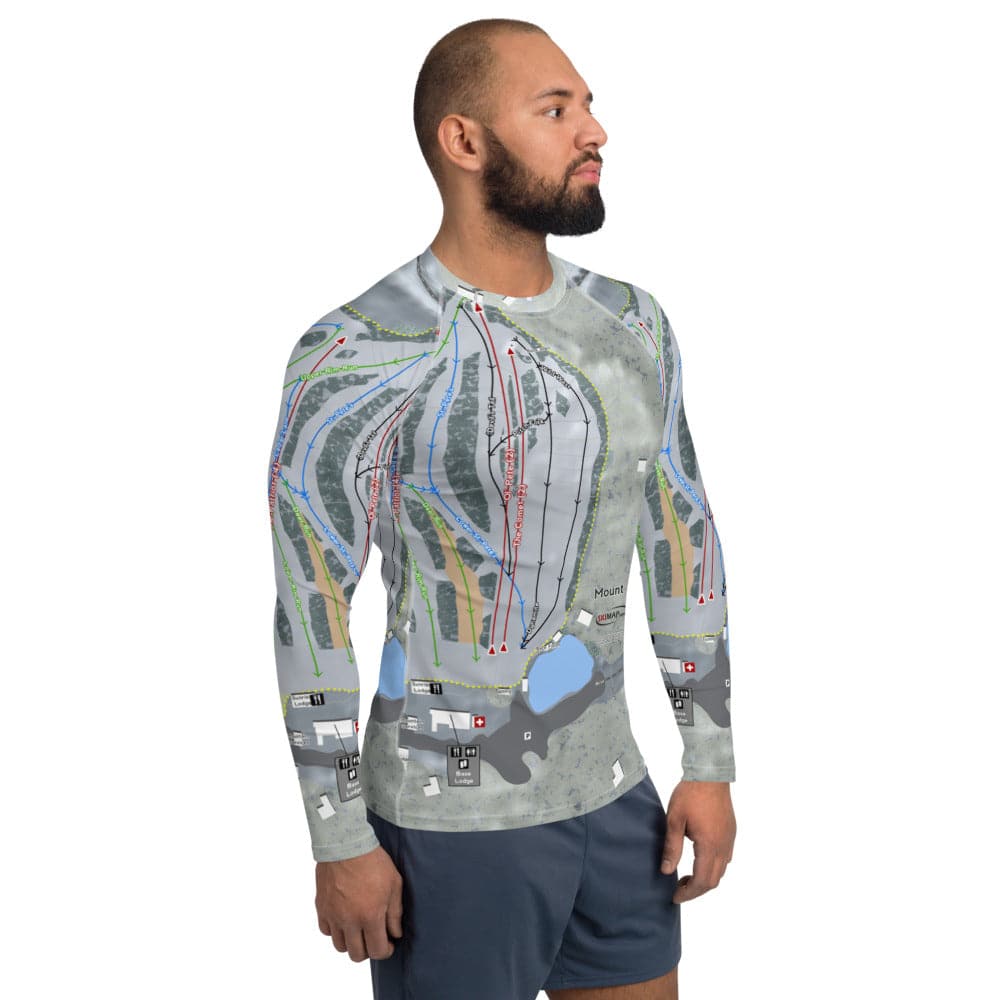 Mount Peter, New York Ski Trail Map Men's Base Layer Top - Powderaddicts