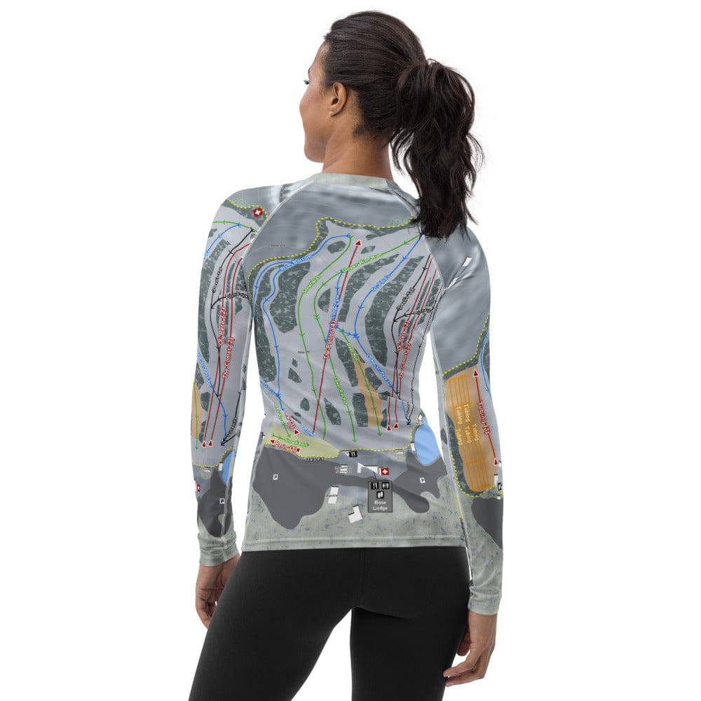 Mount Peter, New York Ski Trail Map Women's Base Layer Top - Powderaddicts