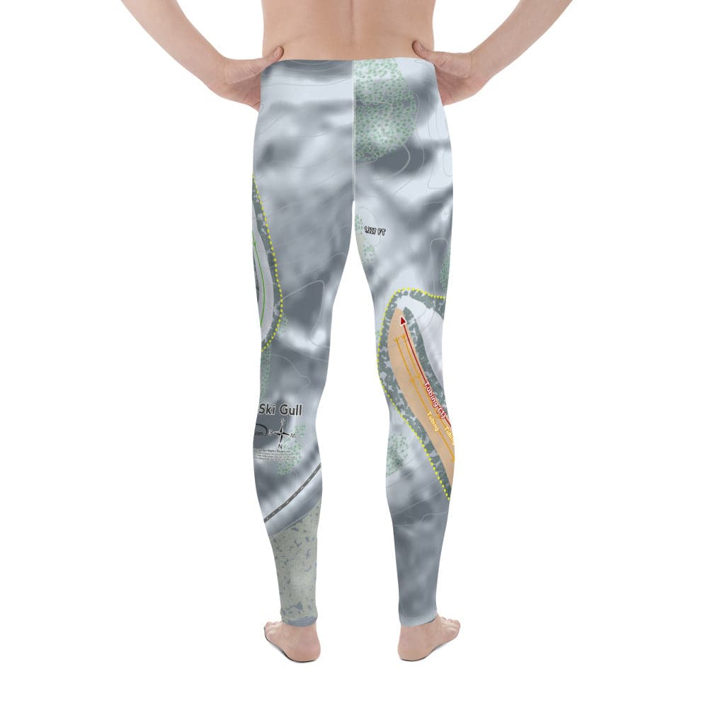 Mount Ski Gull, Minnesota Ski Trail Map Men's Base Layer Bottom - Powderaddicts
