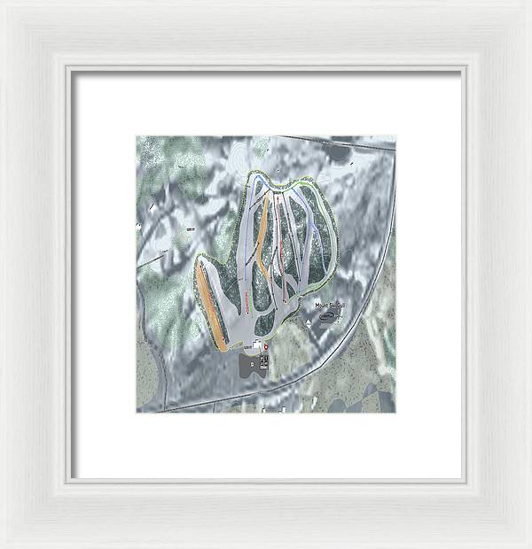 Mount Ski Gull Ski Trail Map - Framed Print - Powderaddicts