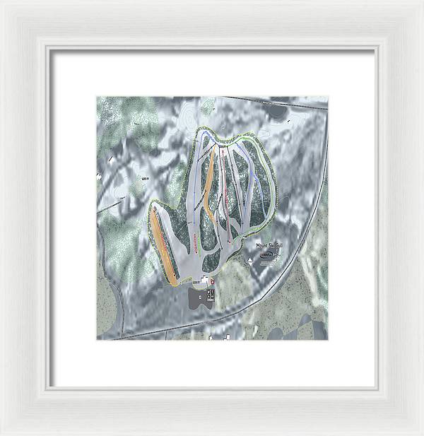 Mount Ski Gull Ski Trail Map - Framed Print - Powderaddicts