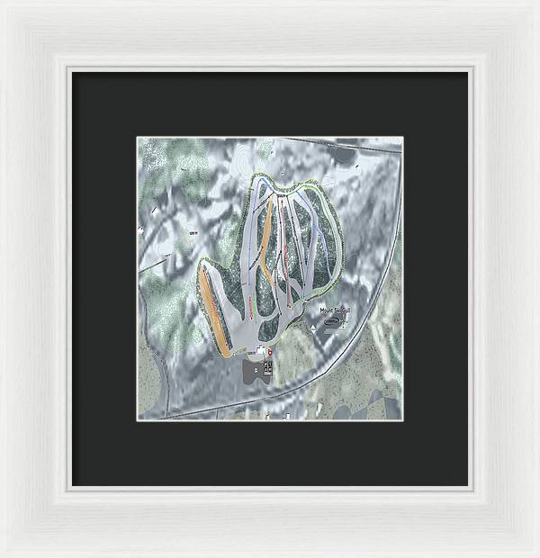 Mount Ski Gull Ski Trail Map - Framed Print - Powderaddicts