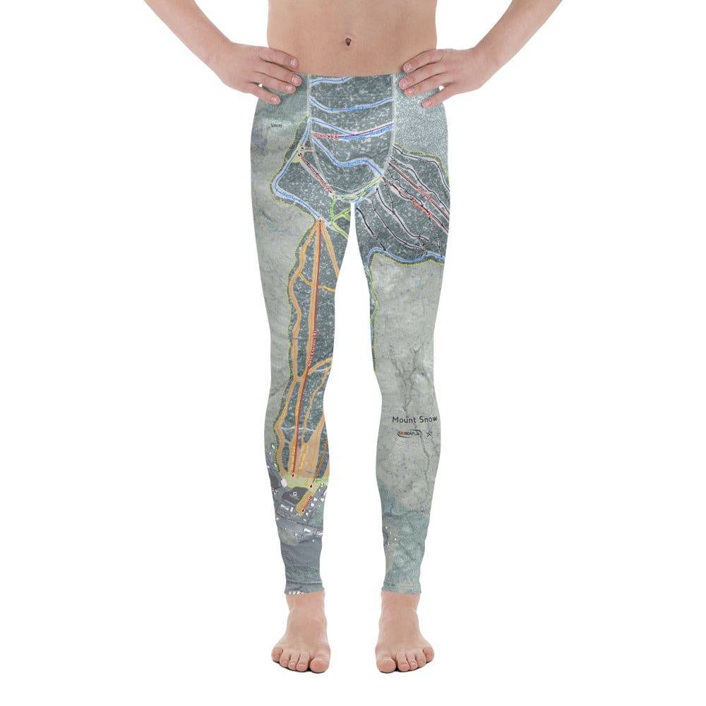 Mount Snow, Vermont Ski Trail Map Men's Base Layer Bottom