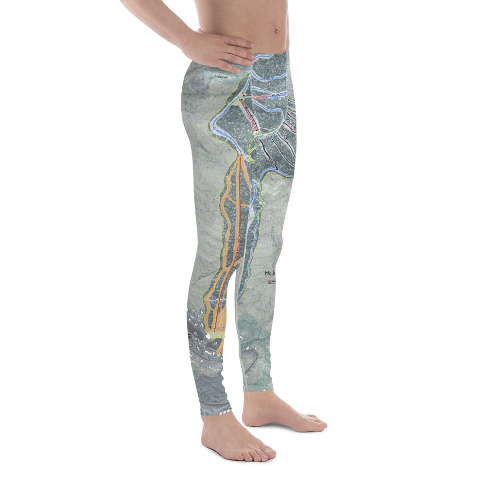 Mount Snow, Vermont Ski Trail Map Men's Base Layer Bottom - Powderaddicts