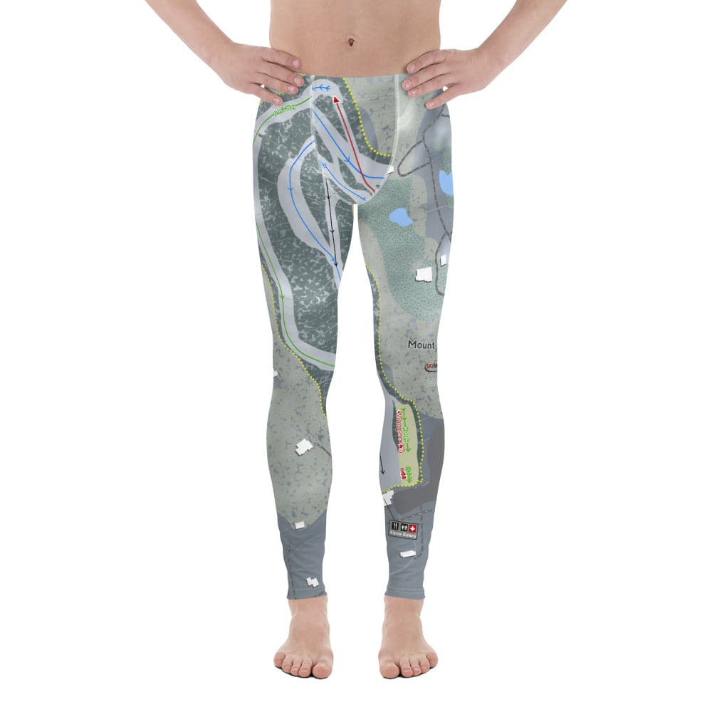 Mount Southington, Connecticut Ski Trail Map Men's Base Layer Bottom - Powderaddicts