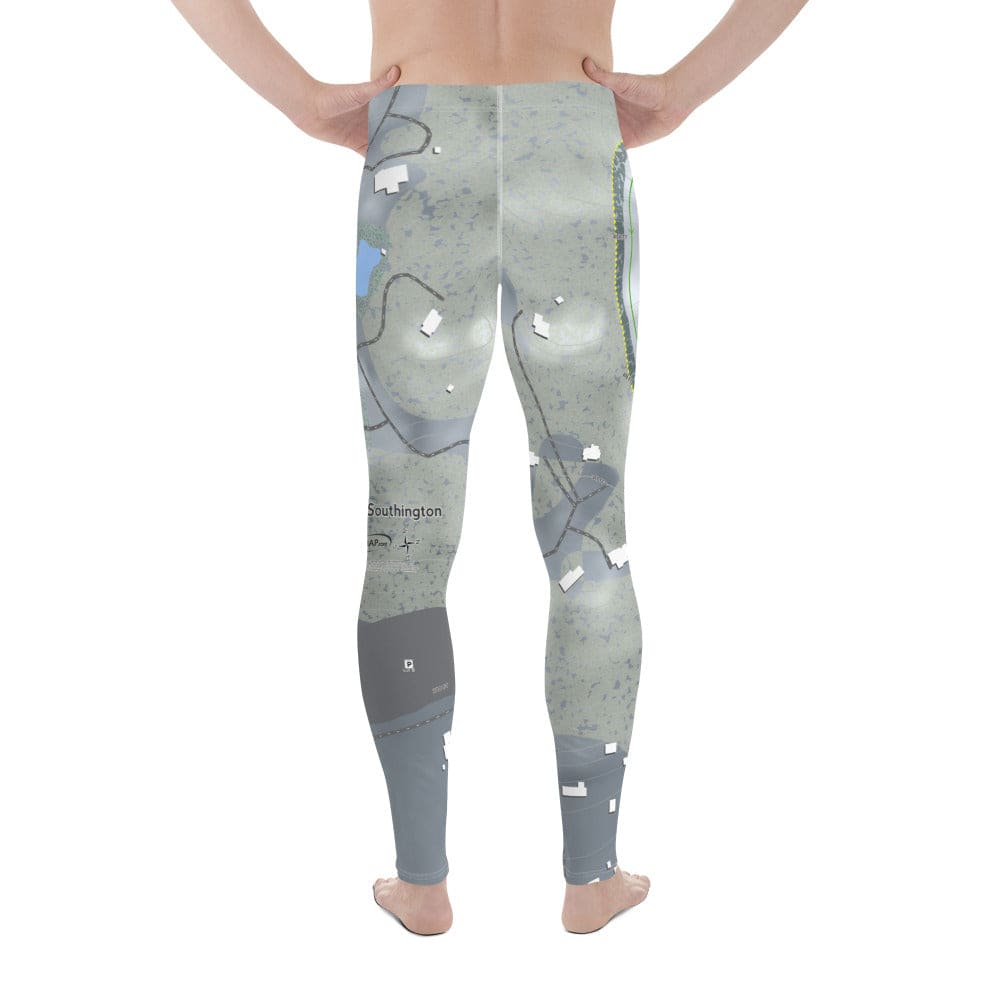 Mount Southington, Connecticut Ski Trail Map Men's Base Layer Bottom - Powderaddicts