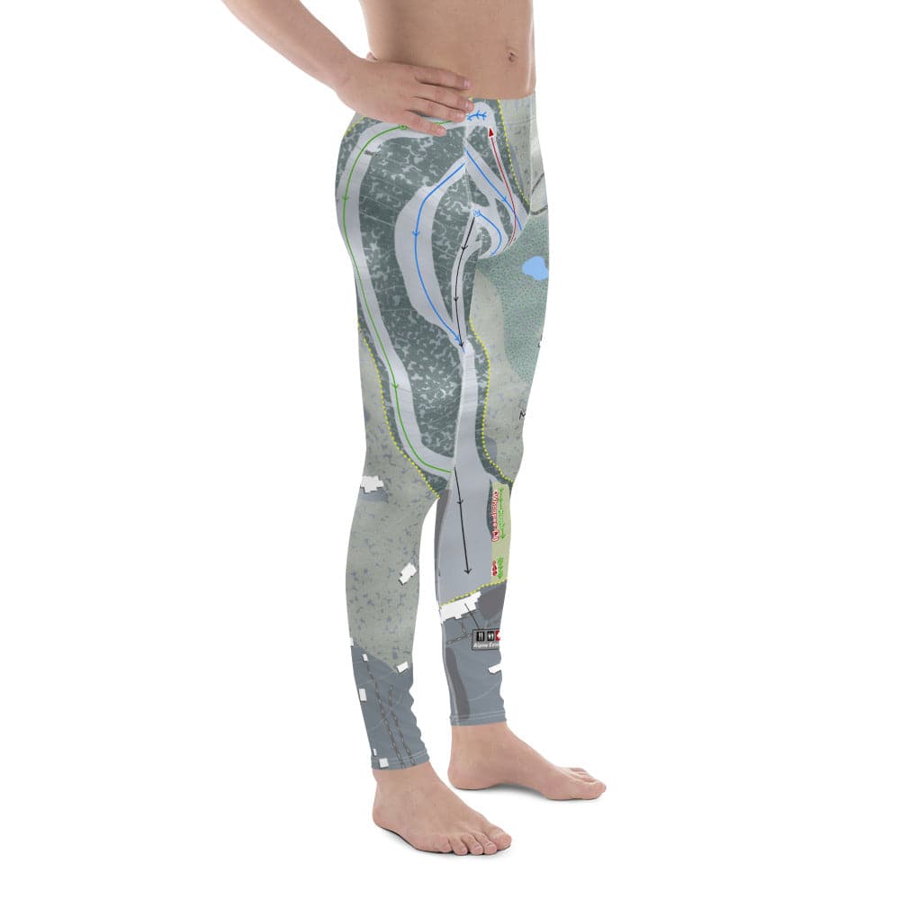 Mount Southington, Connecticut Ski Trail Map Men's Base Layer Bottom - Powderaddicts