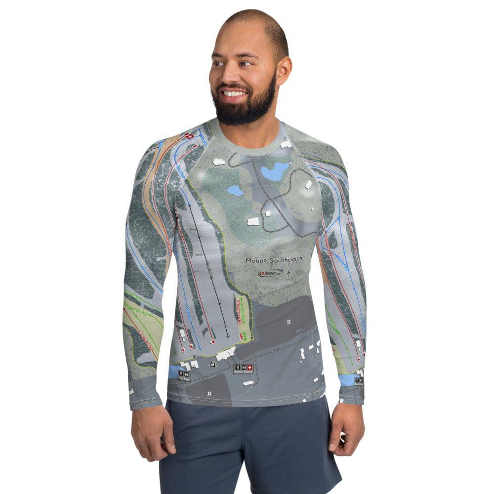 Mount Southington, Connecticut Ski Trail Map Men's Base Layer Top