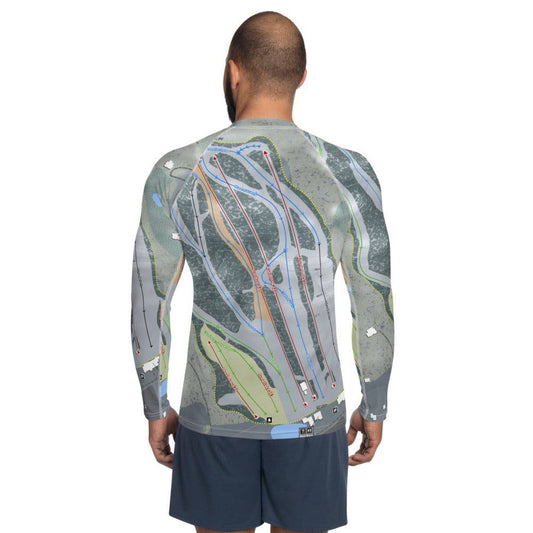 Mount Southington, Connecticut Ski Trail Map Men's Base Layer Top - Powderaddicts