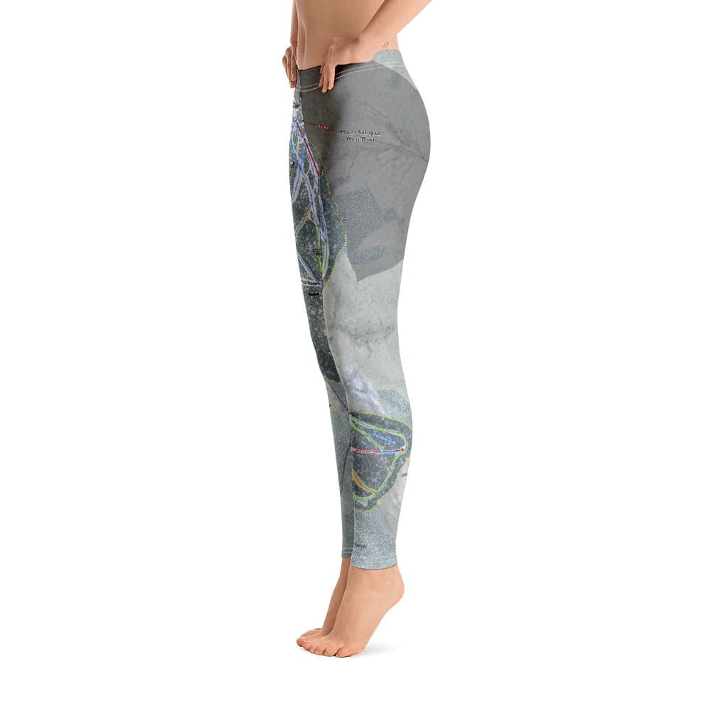 Mount Sunapee, New Hampshire Ski Trail Map Women's Base Layer Bottom - Powderaddicts