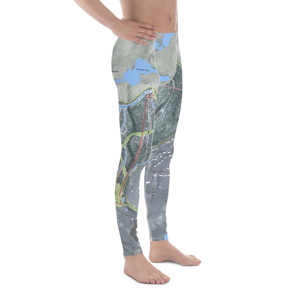 Mountain Creek, New Jersey Ski Trail Map Men's Base Layer Bottom - Powderaddicts