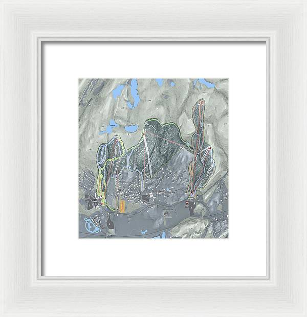 Mountain Creek Ski Trail Map - Framed Print - Powderaddicts