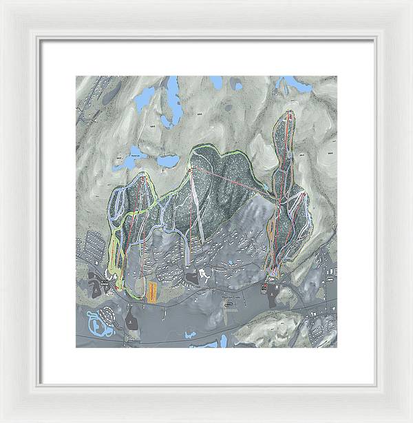 Mountain Creek Ski Trail Map - Framed Print - Powderaddicts