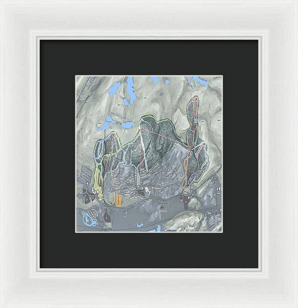 Mountain Creek Ski Trail Map - Framed Print - Powderaddicts