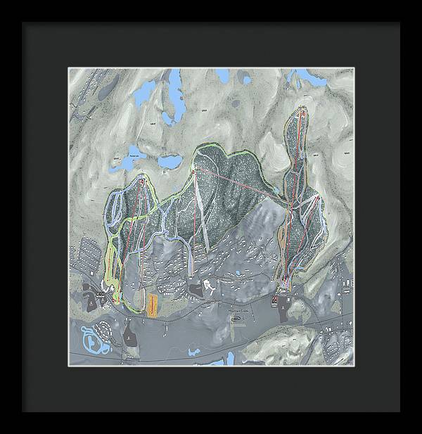 Mountain Creek Ski Trail Map - Framed Print - Powderaddicts