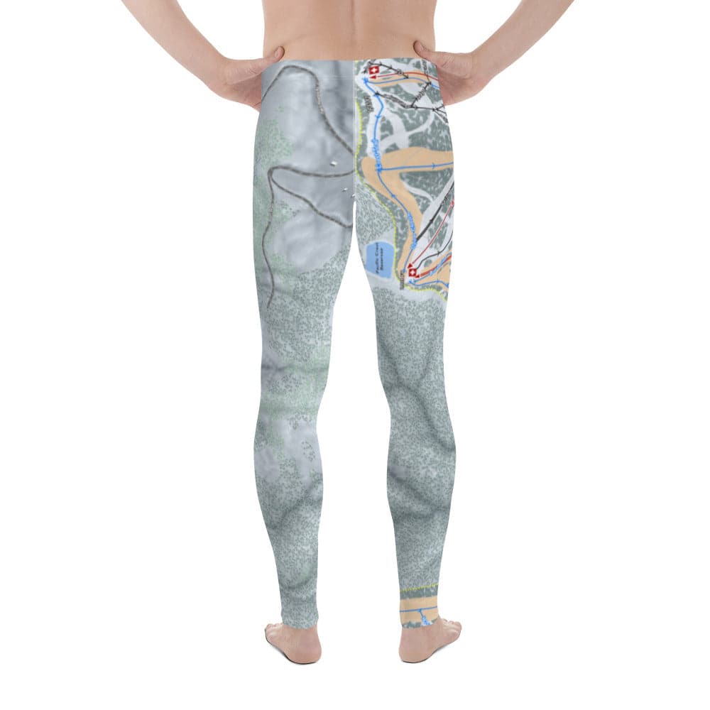 Mountain High, California Ski Trail Map Men's Base Layer Bottom - Powderaddicts