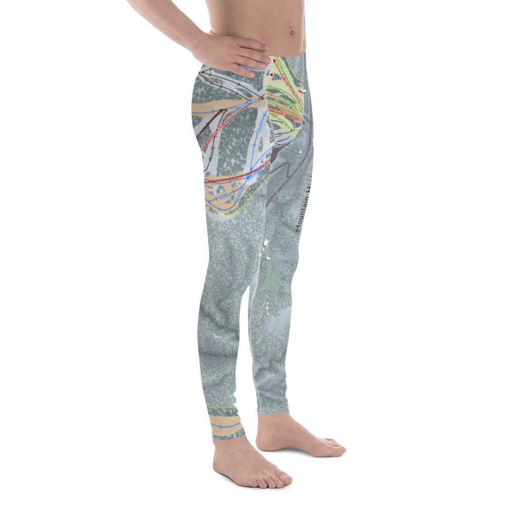 Mountain High, California Ski Trail Map Men's Base Layer Bottom - Powderaddicts