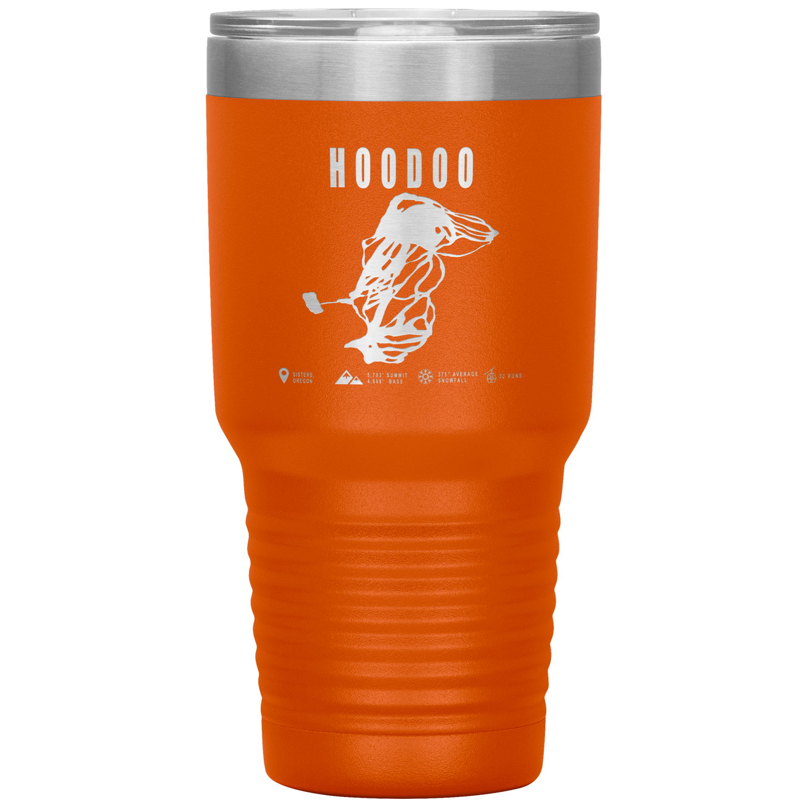 Hoodoo, Oregon Ski Trail Map 30oz Tumbler - Powderaddicts