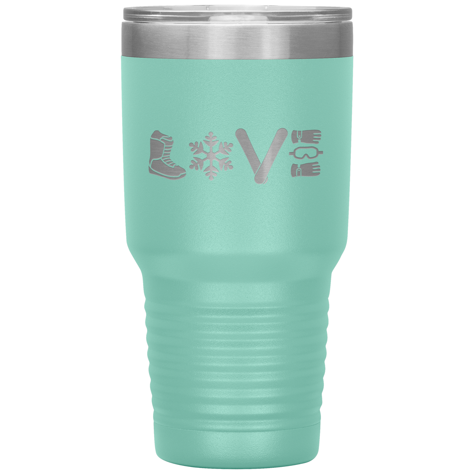 Love Snowboard Symbols 30oz Tumbler - Powderaddicts