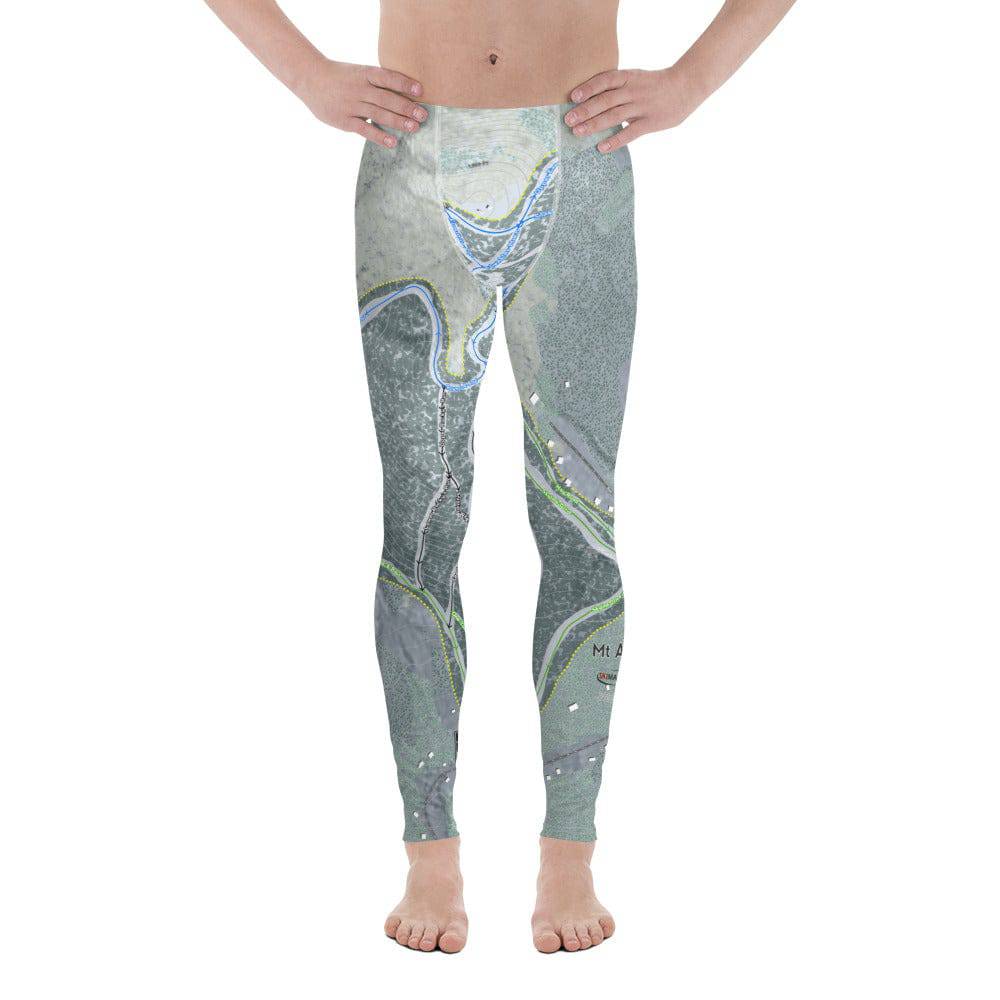 Mt Abram, Maine Ski Trail Map Men's Base Layer Bottom