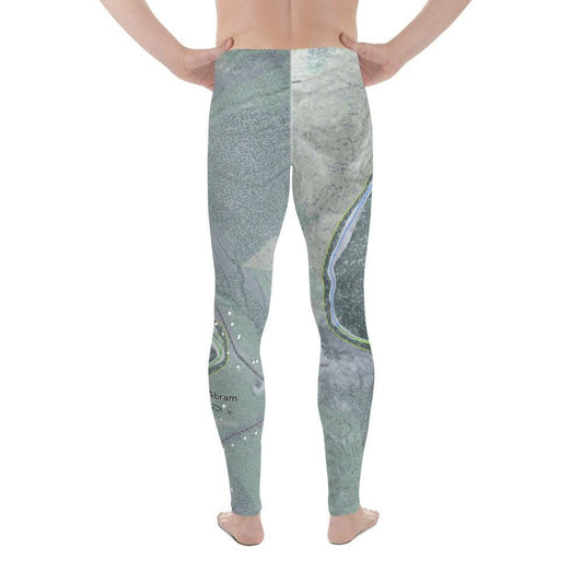 Mt Abram, Maine Ski Trail Map Men's Base Layer Bottom - Powderaddicts