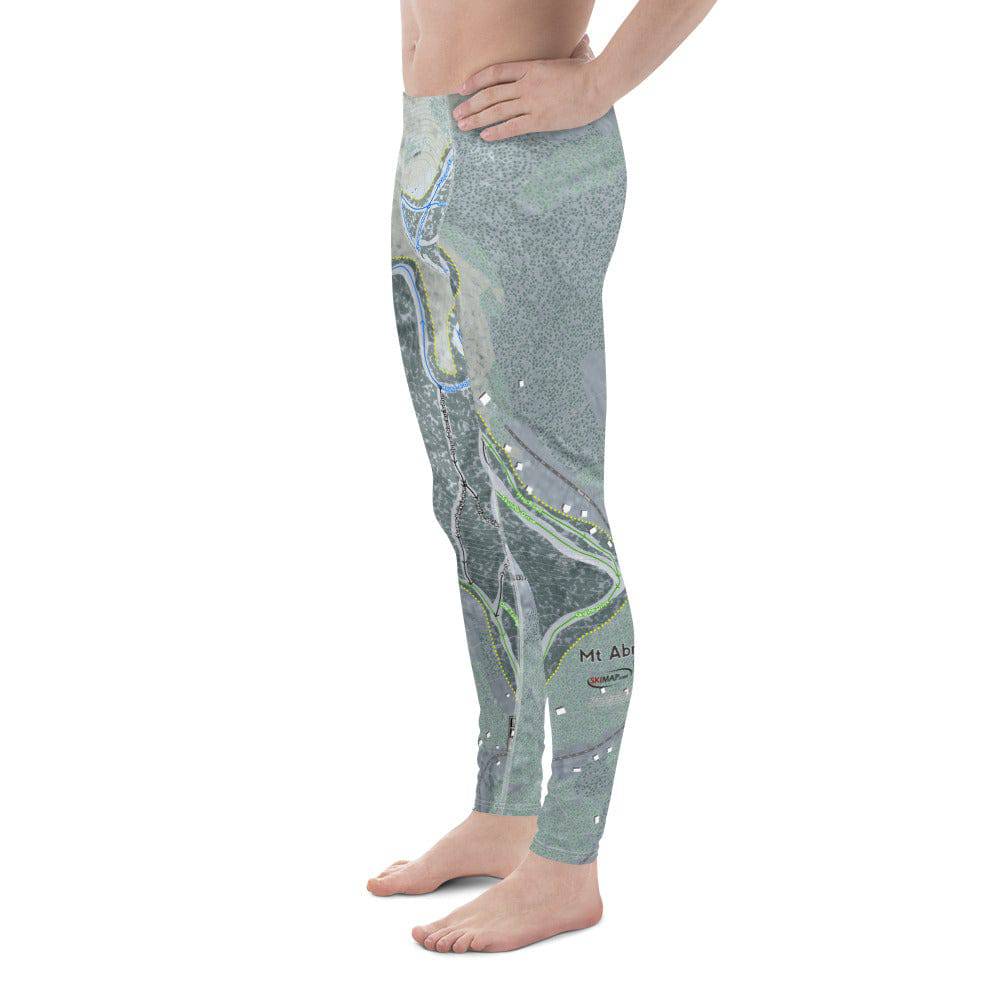 Mt Abram, Maine Ski Trail Map Men&#39;s Base Layer Bottom - Powderaddicts